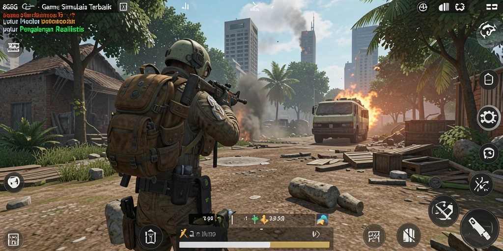 Tampilan gameplay <strong>8G8G</strong> yang realistis dan menarik.