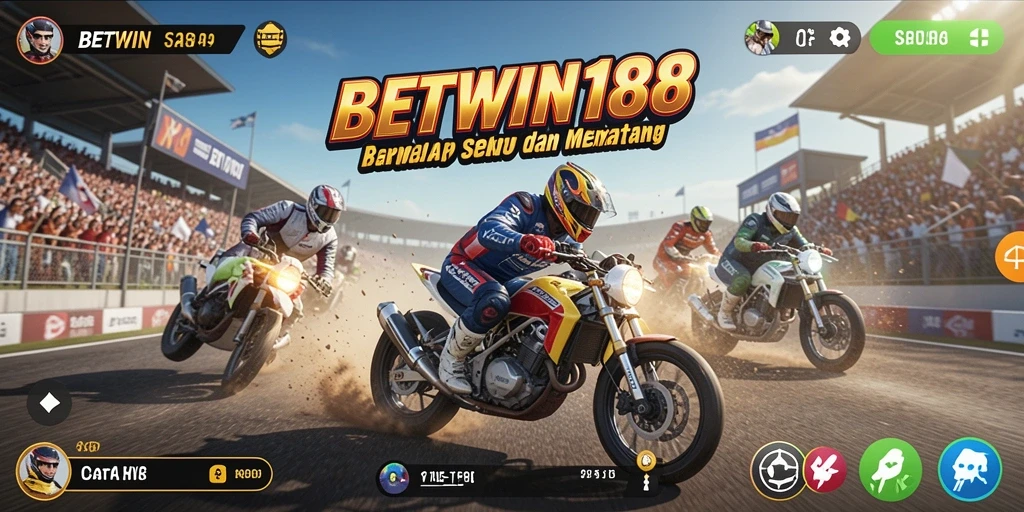 Tampilan gameplay balapan yang mendebarkan di BETWIN188.