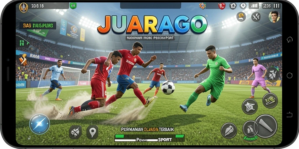 Tampilan gameplay olahraga yang seru dan interaktif.